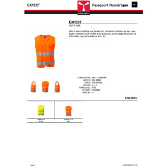 EXPERT  Gilet dry tech réfléchissant 3M