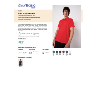 IB200  Polo sport homme