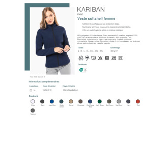 K400  Veste softshell femme
