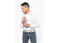 K529 - Chemise coton / &eacute;lasthanne manches longues homme