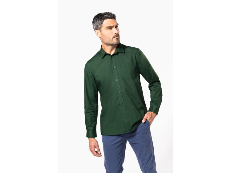 K545 - Chemise popeline polycoton entretien facile homme