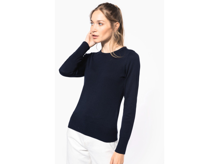 K968  Pull col rond femme