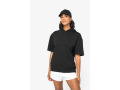 NS406 - Sweat-shirt &eacute;coresponsable &agrave; capuche &agrave; &eacute;paules tombantes manches courtes French Terry unisexe