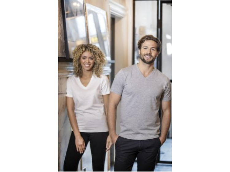 PF38031010 - T-shirt manches courtes col V femme