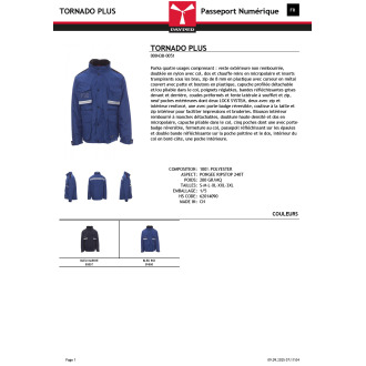 TORNADO   Blouson nylon reflex