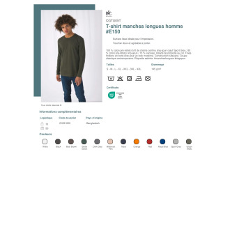 TTCGTU05T  Tshirt manches longues homme E150