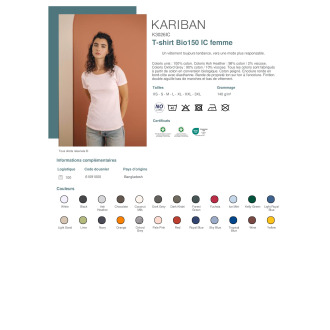 TTK3026IC  Tshirt Bio150 IC femme