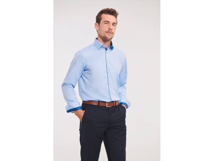 TTRU964M - Chemise à motifs chevrons manches longues