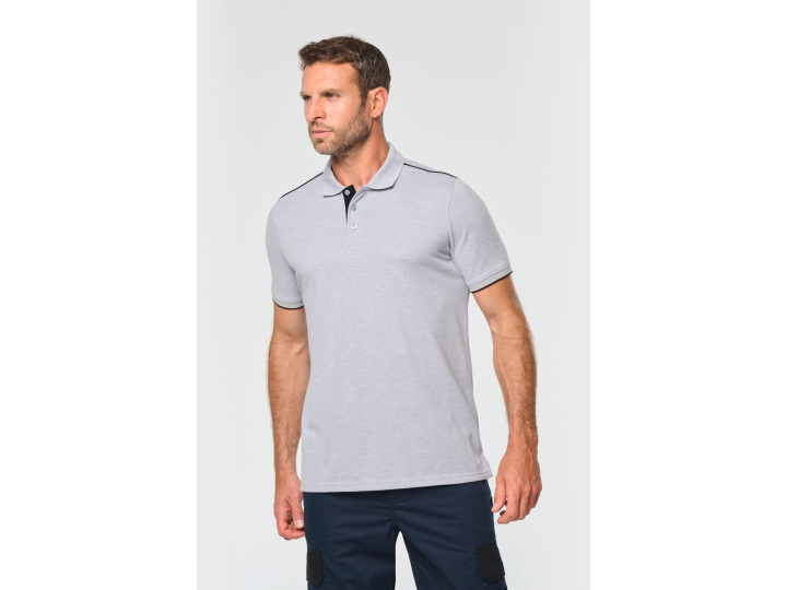 TTWK270  Polo Day To Day contrasté manches courtes homme