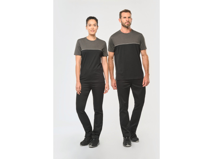 TTWK304  Tshirt bicolore écoresponsable manches courtes unisexe