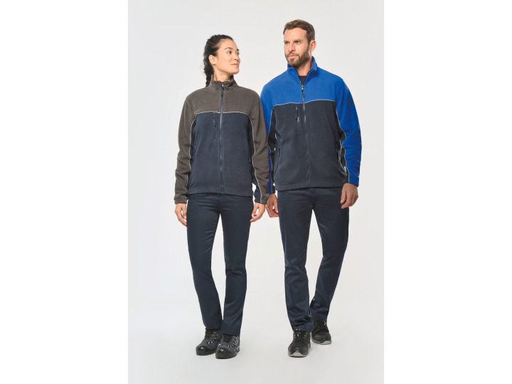 TTWK904  Veste micropolaire bicolore écoresponsable unisexe