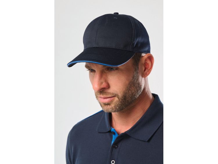 TTWKP145 - Casquette sandwich contrast&eacute; 6 panneaux OEKO-TEX&reg; STANDARD 100