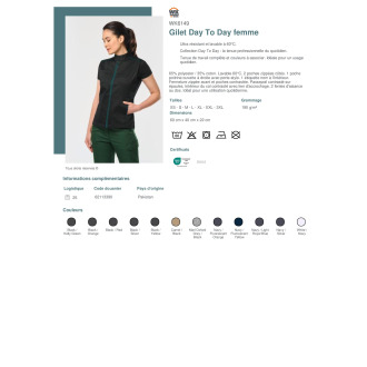 WK6149  Gilet Day To Day femme